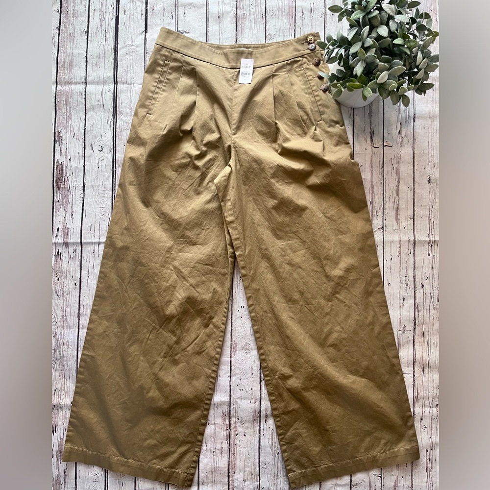 Loft wide leg khaki pants